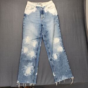 Pacsun Womens Jeans Size 26 90s Boyfriend High Rise Distressed Bleach Raw Hem